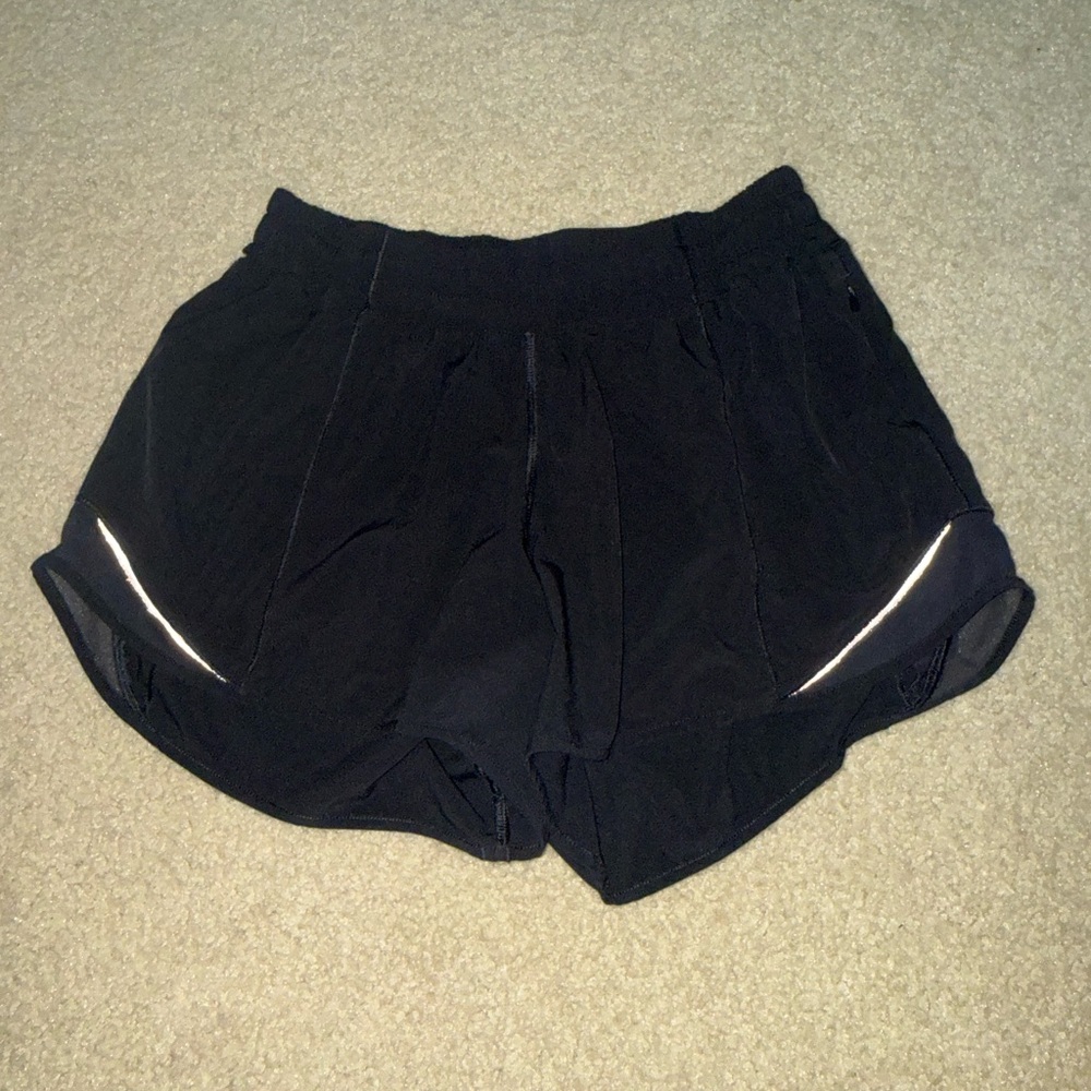 Women's Black Athletic Running Shorts